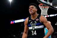 Giannis Antetokounpo in action for the Milwaukee Bucks